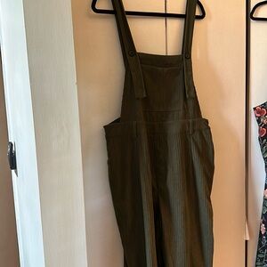 Cider olive green full length jumpsuit